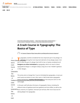 A Crash Course in Typography: the Basics of Type | the Jotform Blog