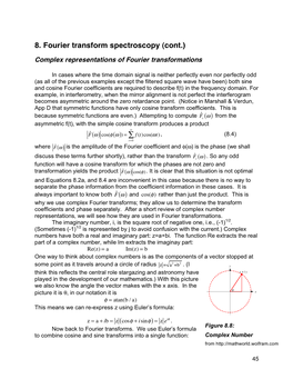 8. Fourier Transform Spectroscopy (Cont.) (