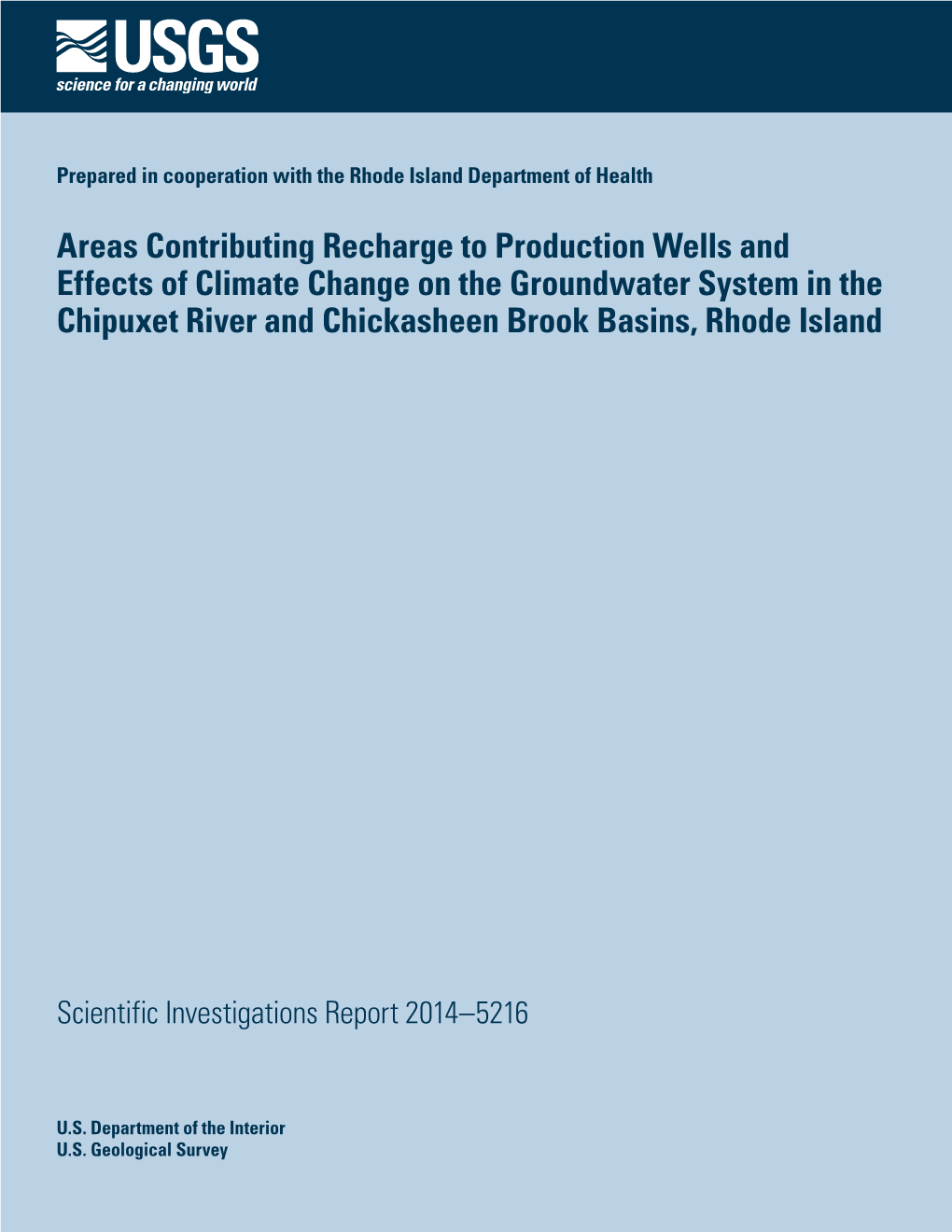 Areas Contributing Recharge to Production Wells and Effects Of