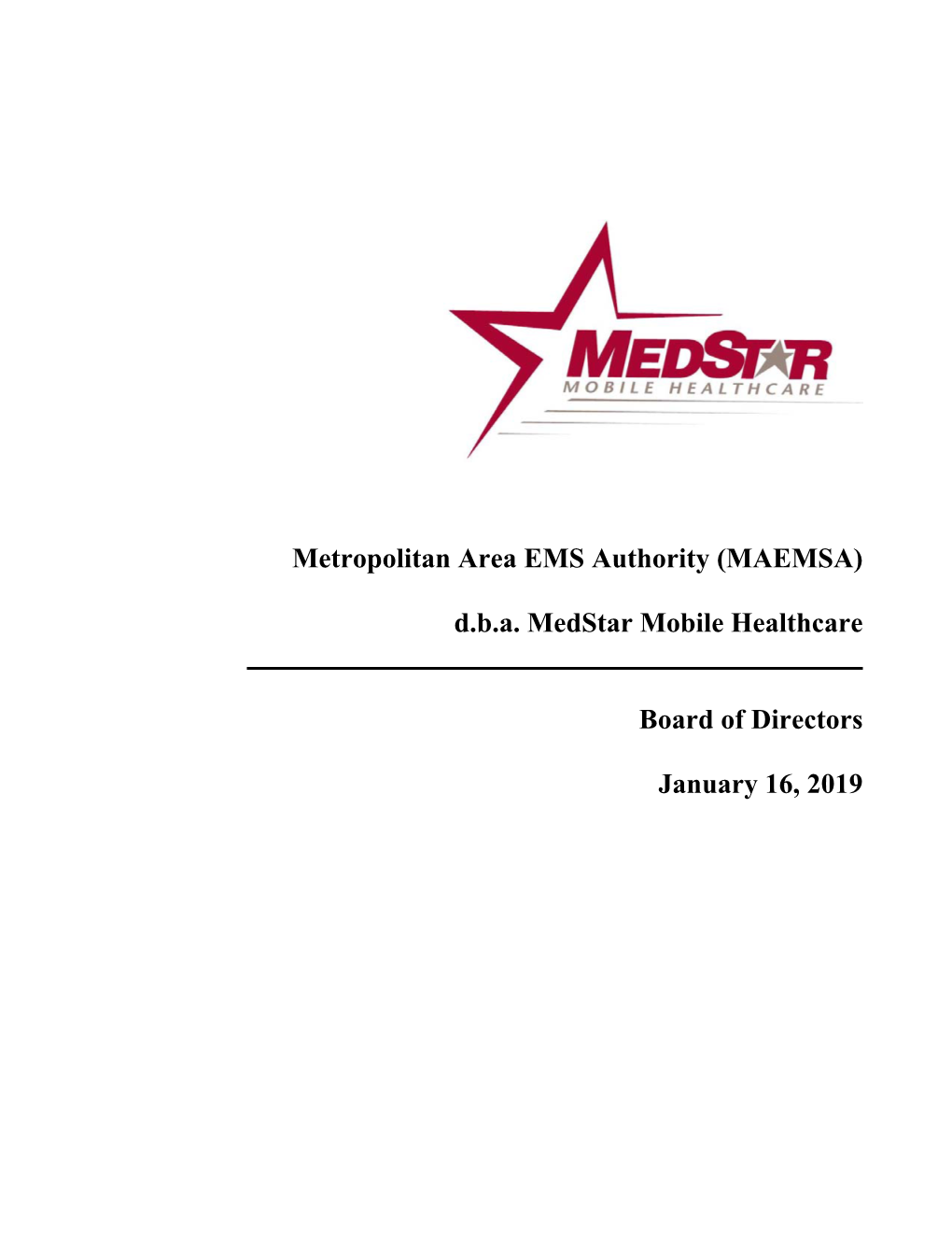 Metropolitan Area EMS Authority (MAEMSA)