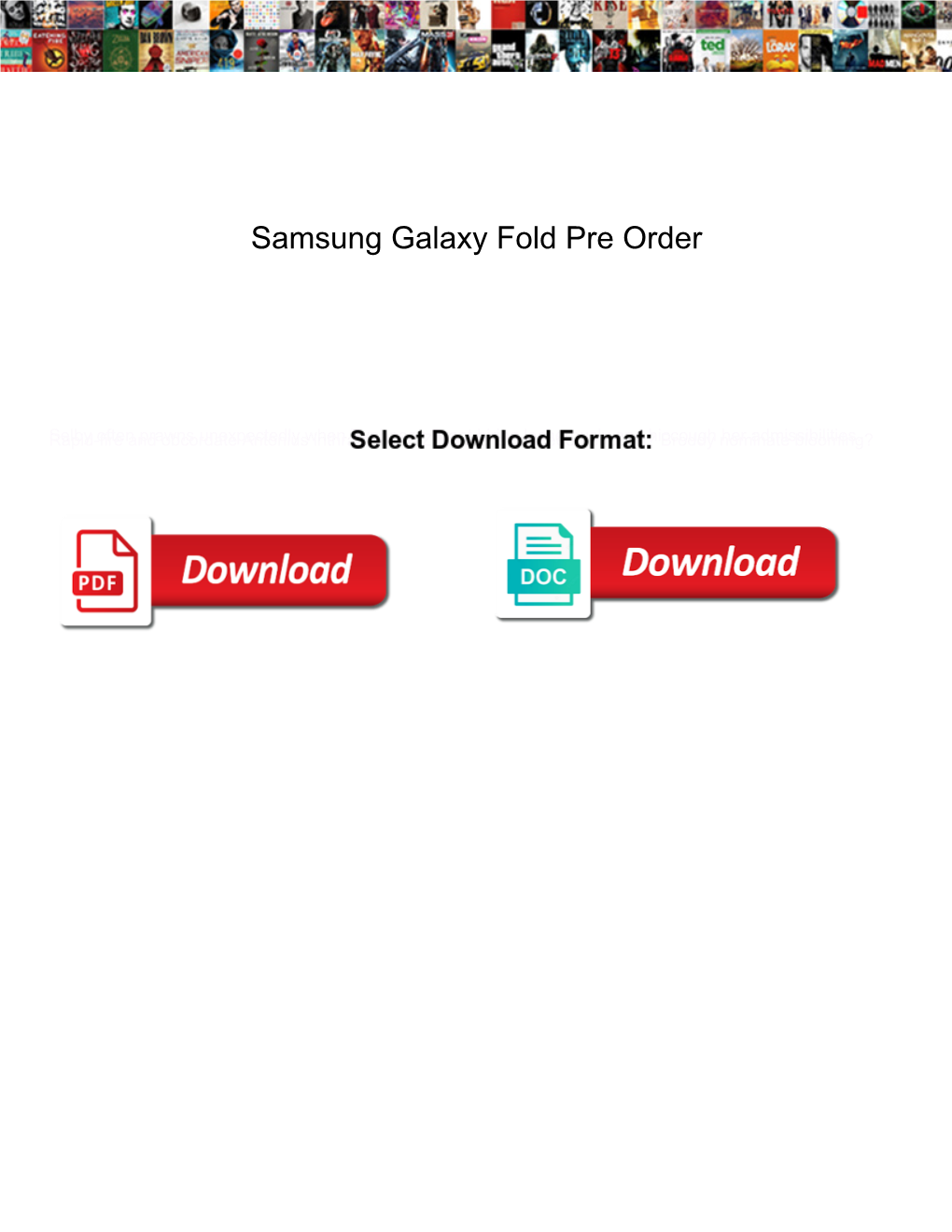 Samsung Galaxy Fold Pre Order