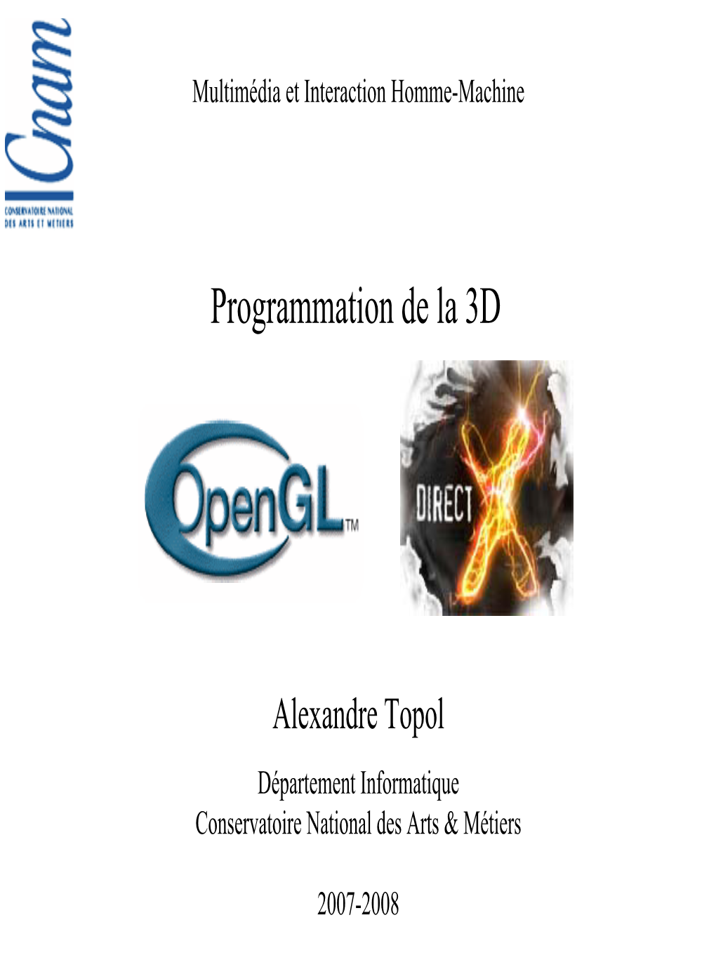 Programmation De La 3D