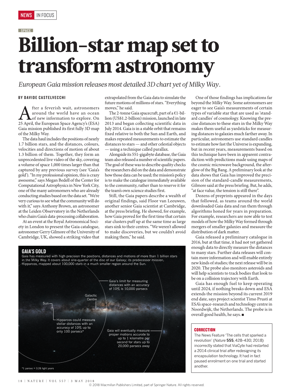 Billion-Star Map Set to Transform Astronomy European Gaia Mission Releases Most Detailed 3D Chart Yet of Milky Way