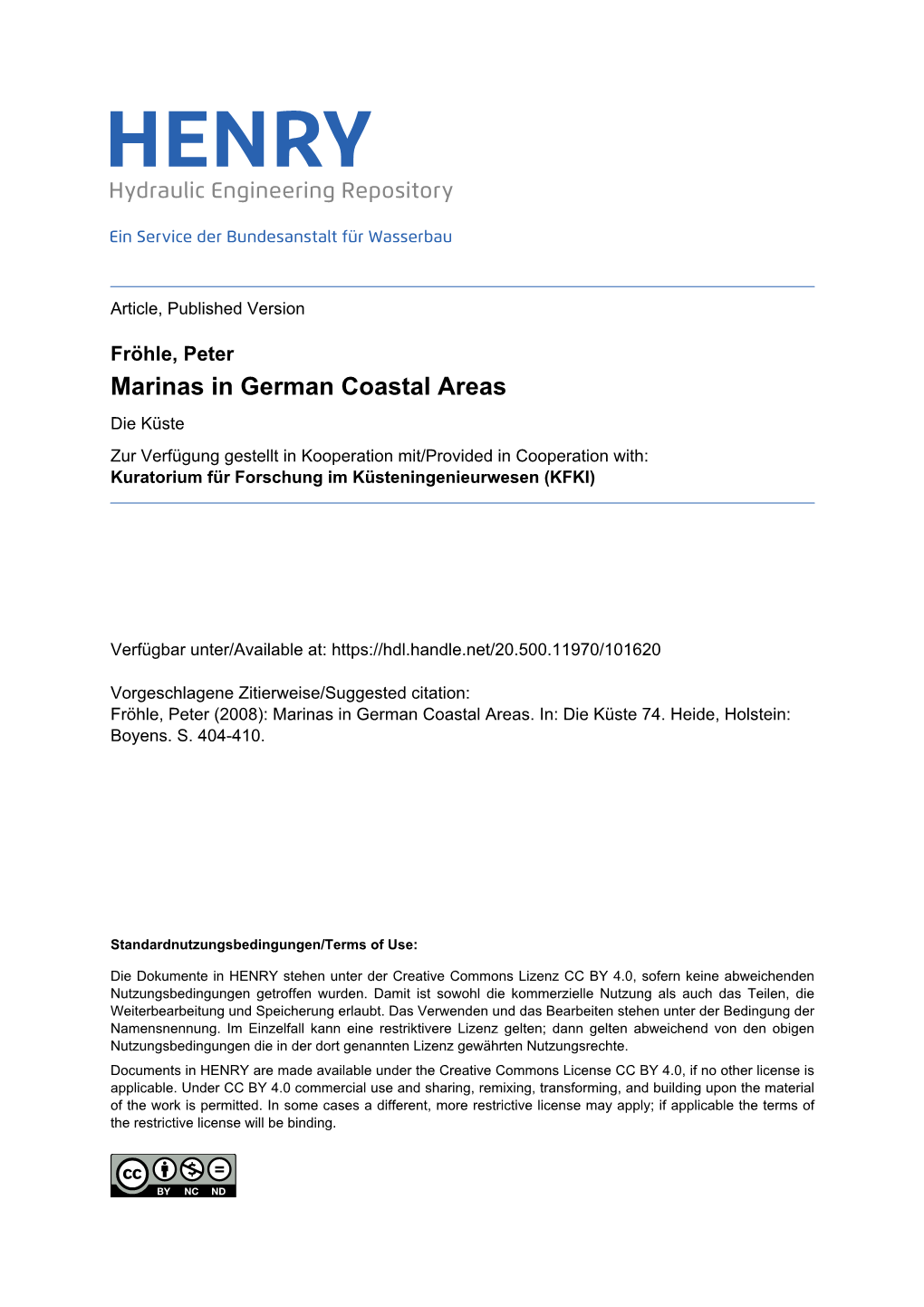 Marinas in German Coastal Areas