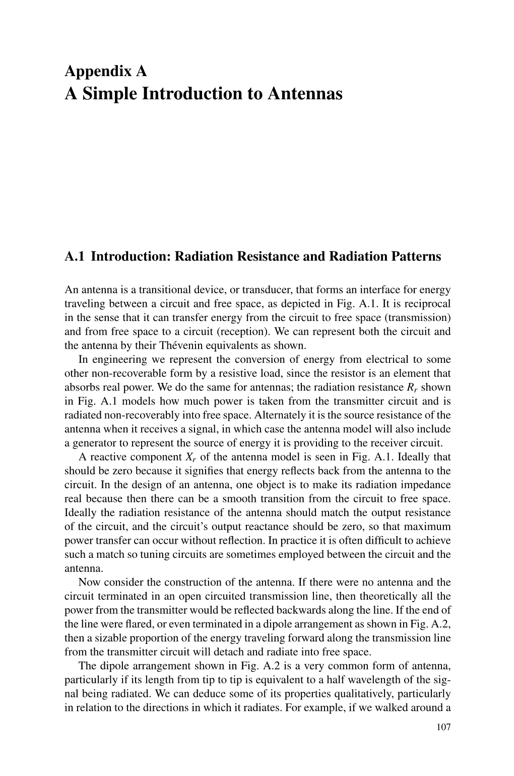 Appendix a a Simple Introduction to Antennas