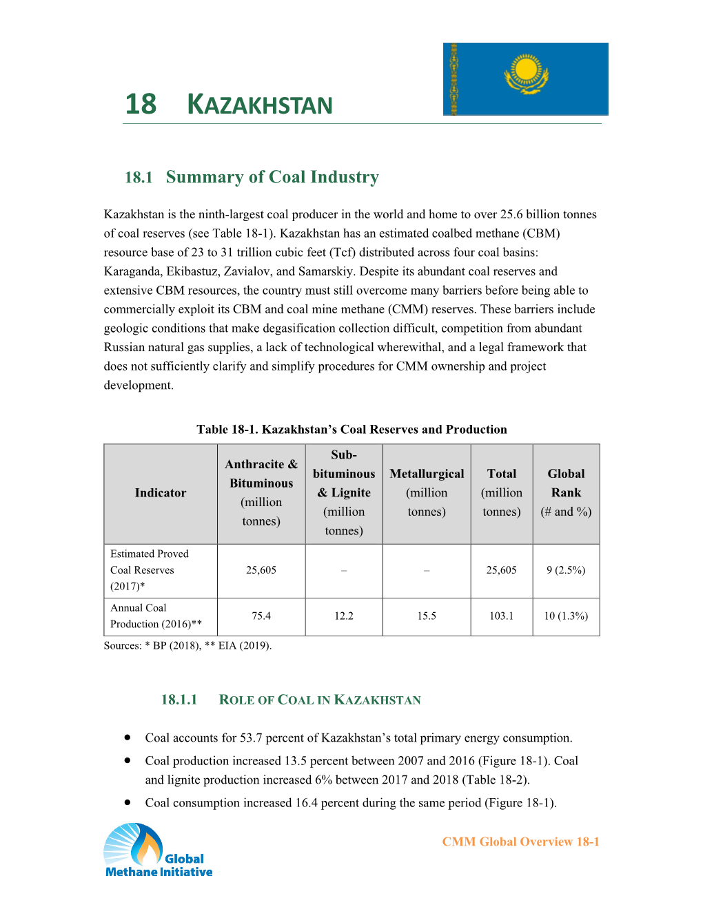 Coal Mine Methane Country Profiles, Chapter 18, Updated March 2020