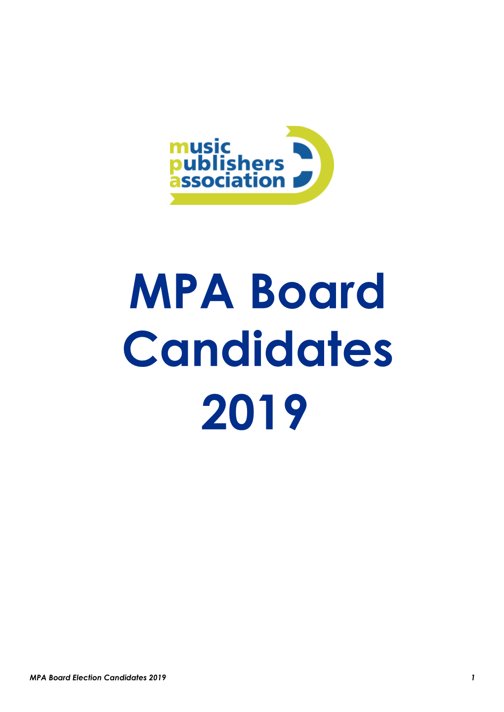 MPA Board Candidates 2019
