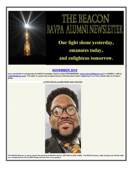 BAVPA Beacon Alumni Newsletter