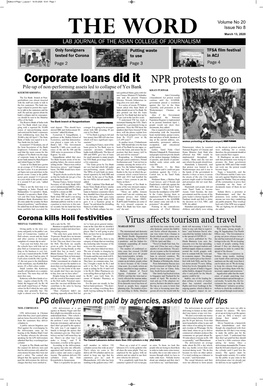 Corporate Loans Did It NPR Protests to Go On