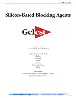 Silicon-Based Blocking Agents