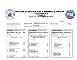 World Boxing Association Gilberto Mendoza