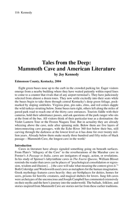 Tales from the Deep: Mammoth Cave and American Literature by Joy Kennedy