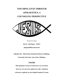 Touching Lives Through Apologetics, a Counseling