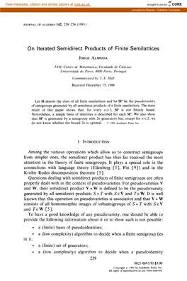 On Iterated Semidirect Products of Finite Semilattices