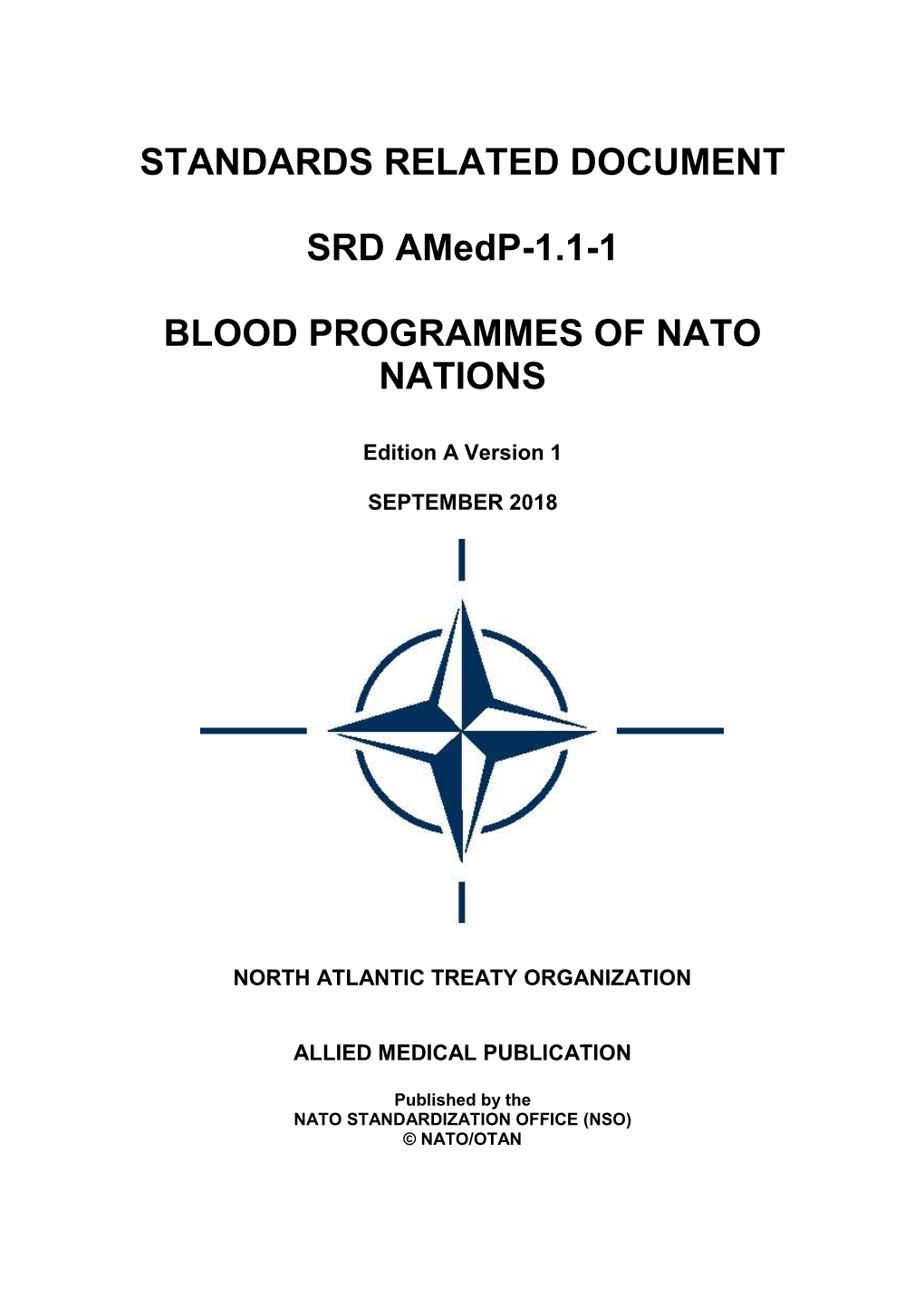 STANDARDS RELATED DOCUMENT SRD Amedp-1.1-1 BLOOD