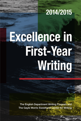 Excellence in First-Year Writing 2014/2015
