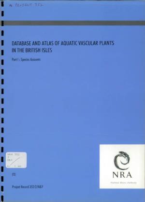 Database and Atlas of Aquatic Vascular Plants the British Isles
