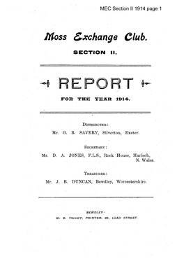 MEC Report Section II 1914
