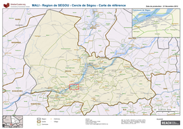MALI - Region De SEGOU - Cercle De Ségou - Carte De Référence Date De Production : 21 Novembre 2012