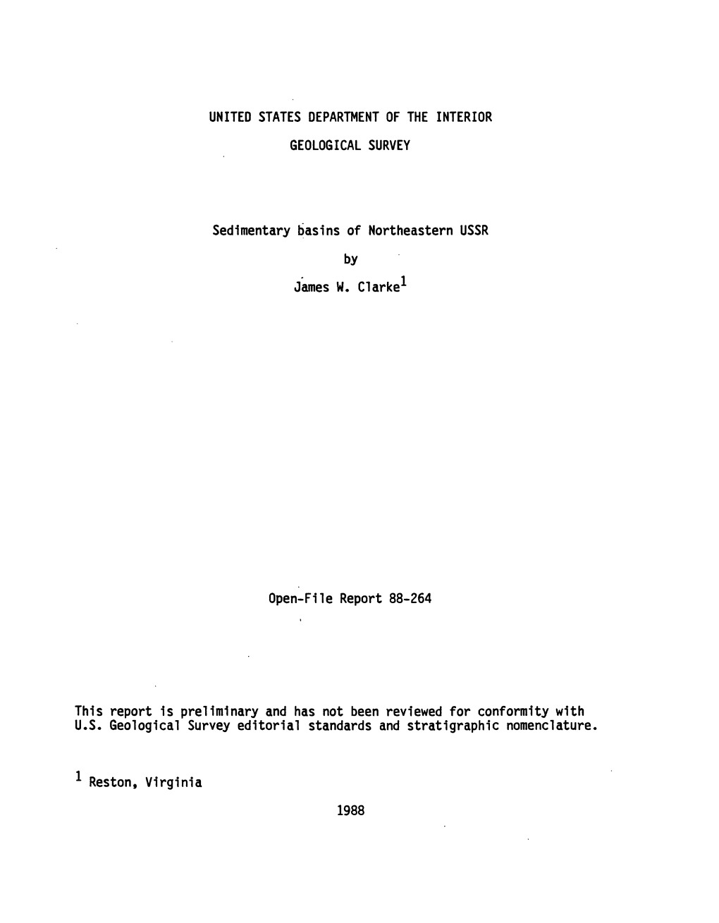 Sedimentary Basins of Northeastern USSR by James W. Clarke1 Open