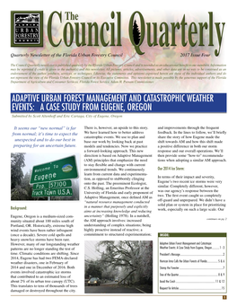 Florida Urban Forestry Council 2017 Issue Four