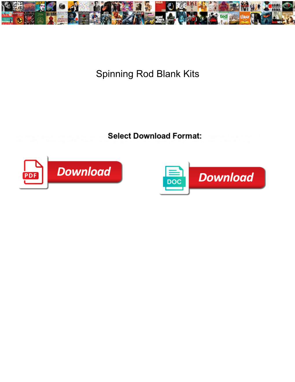 Spinning Rod Blank Kits