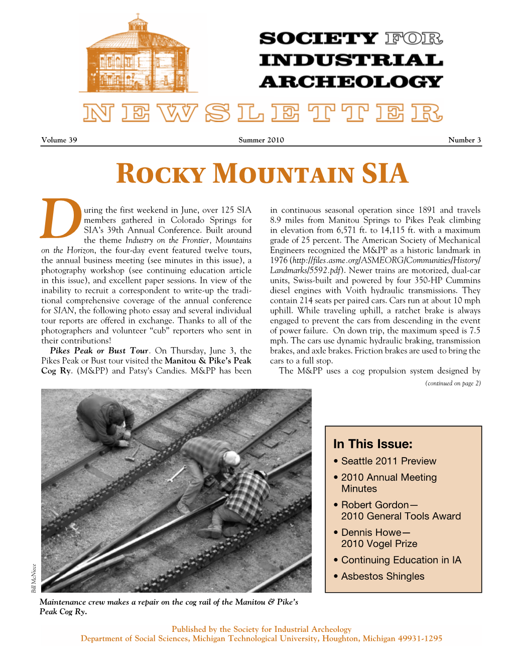 SIA Newsletter (SIAN)