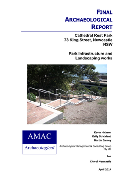 Final Archaeological Report Cathedral Rest Park