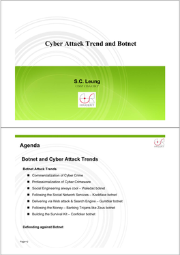 Cyber Attack Trend and Botnet