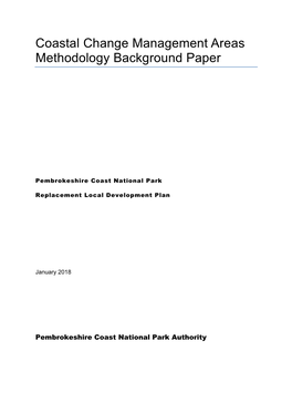 Coastal Change Management Areas Methodology Background Paper