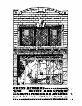 CHESS RECORDS OFFICE and STUDIO 2120 South Michigan Avenue Chicago, Illinois