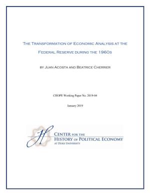 The Transformation of Economic Analysis at the Federal Reserve During the 1960S