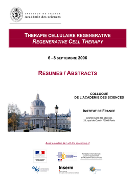 Thérapie Cellulaire Régénérative