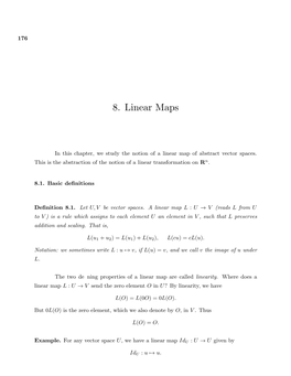 8. Linear Maps