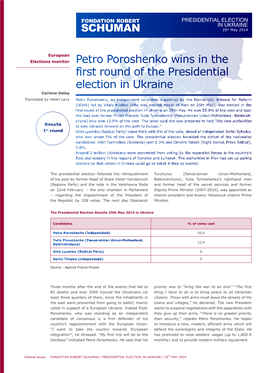 PRESIDENTIAL ELECTION in UKRAINE 25Th May 2014