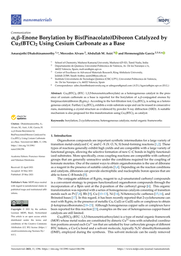 Diboron Catalyzed by Cu3(BTC)2 Using Cesium Carbonate As a Base