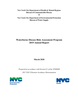 Waterborne Disease Risk Assessment Program 2019 Annual Report