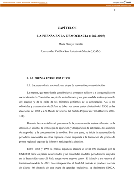 La Prensa En La Democracia (1982-2005)