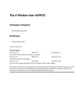 The X Window User HOWTO