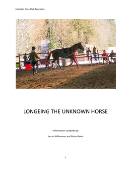 Longeing the Unknown Horse