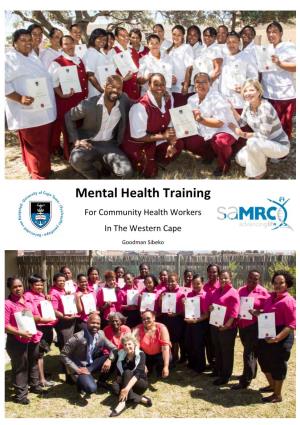 Mental Health Training for Community Health Workers in the Western Cape