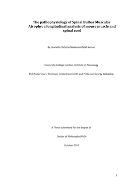 The Pathophysiology of Spinal Bulbar Muscular Atrophy: a Longitudinal Analysis of Mouse Muscle and Spinal Cord