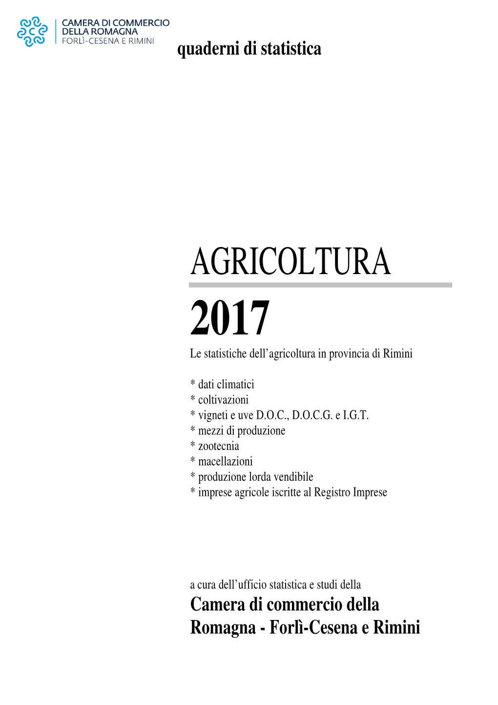 Quaderno Agricoltura 2017