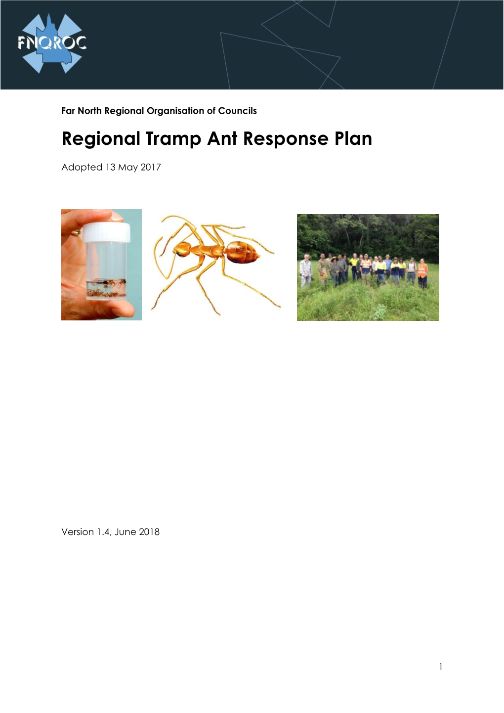 FNQROC Regional Tramp Ant Response Plan