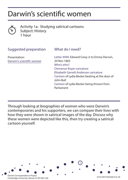 Darwin's Scientific Women