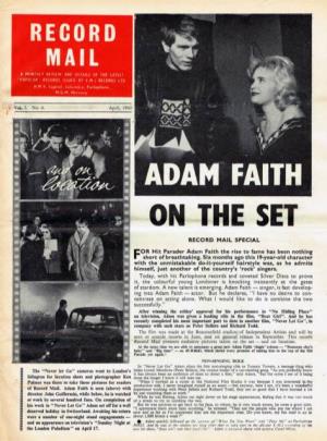 Adam Faith on the Set