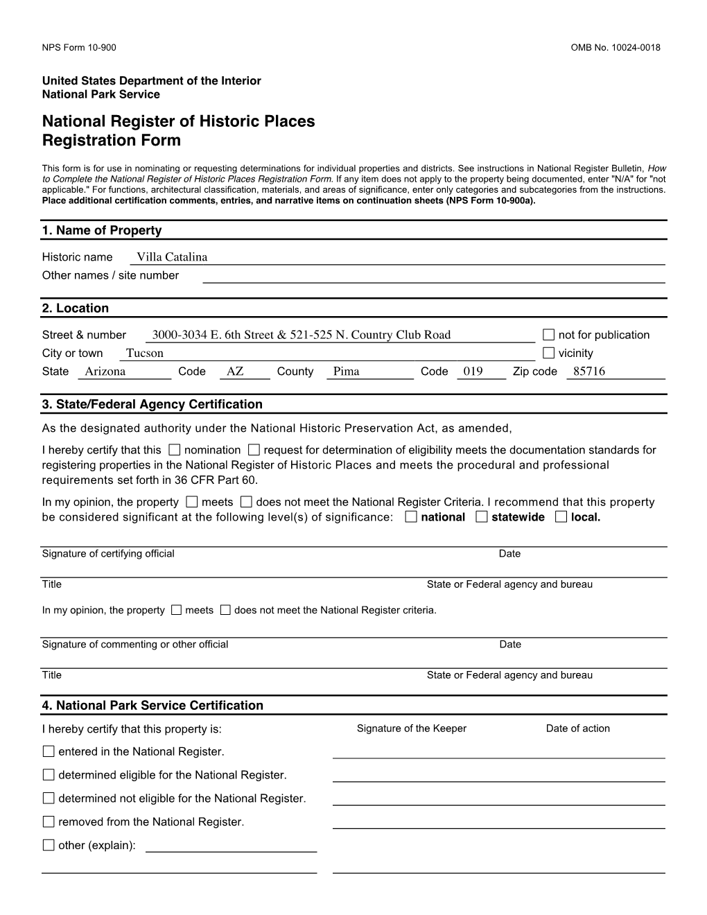 National Register of Historic Places Registration Form