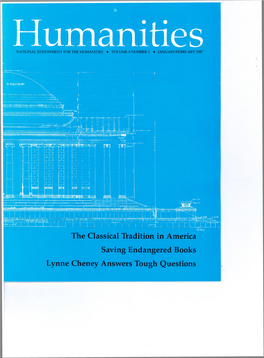 The Classical Tradition in America Saving Endangered Books Lynne Cheney Answers Tough Questions Editor's Notes