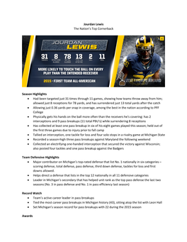 Jourdan Lewis the Nation's Top Cornerback Season Highlights