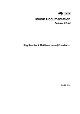 Munin Documentation Release 2.0.44